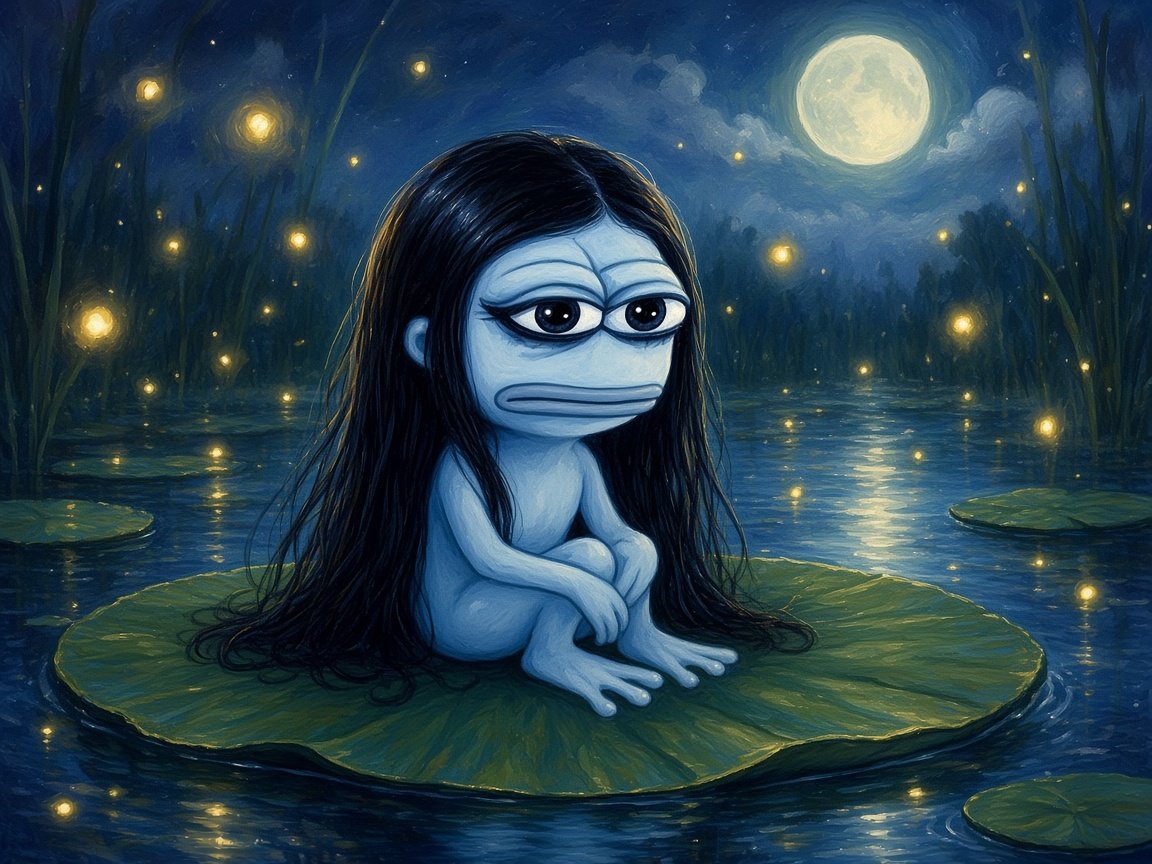 Pepina on a lily pad